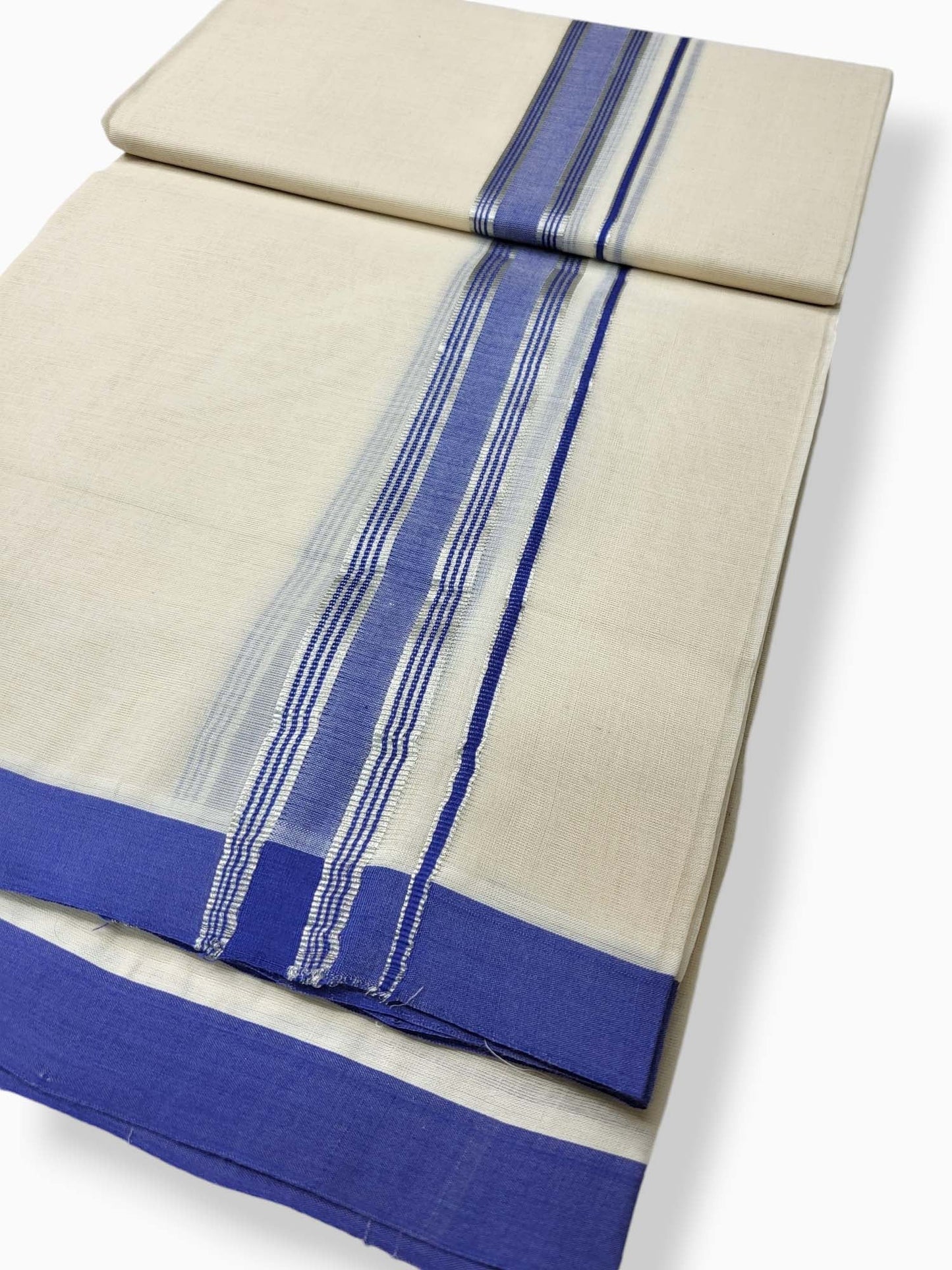  Kerala Balaramapuram Pure Cotton Handloom Mundu/Dhoti 