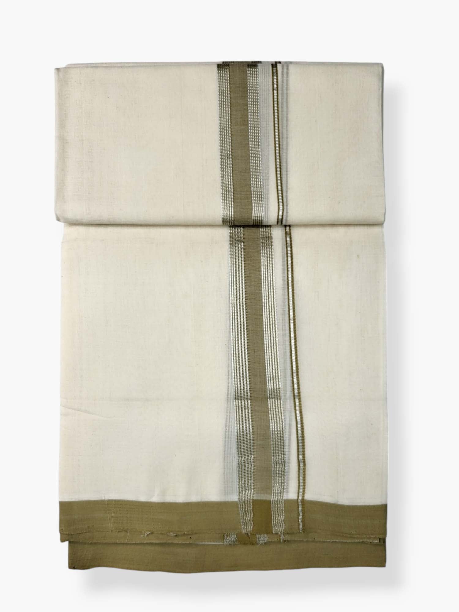  Kerala Balaramapuram Pure Cotton Handloom Mundu/Dhoti 