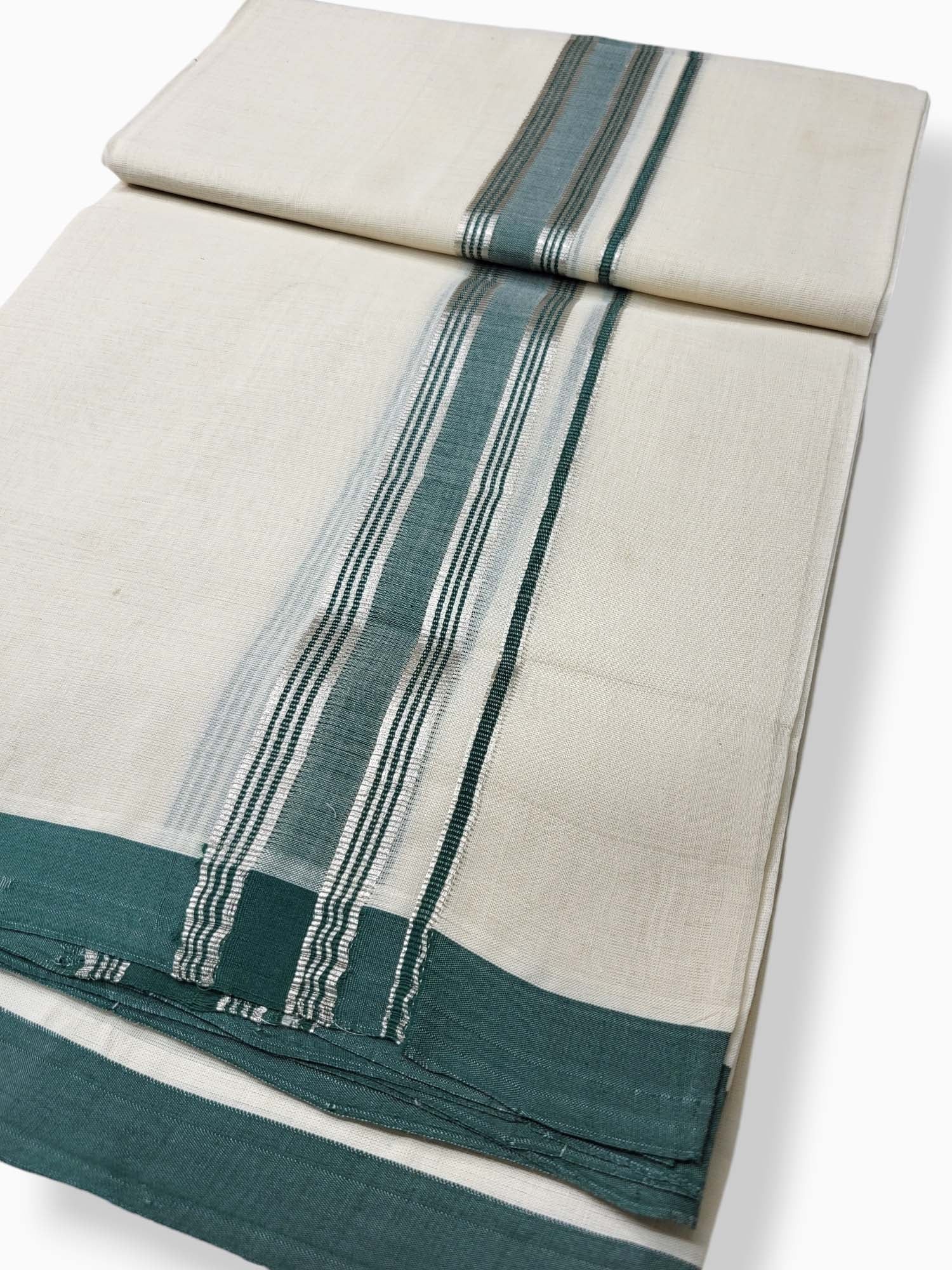  Kerala Balaramapuram Pure Cotton Handloom Mundu/Dhoti 