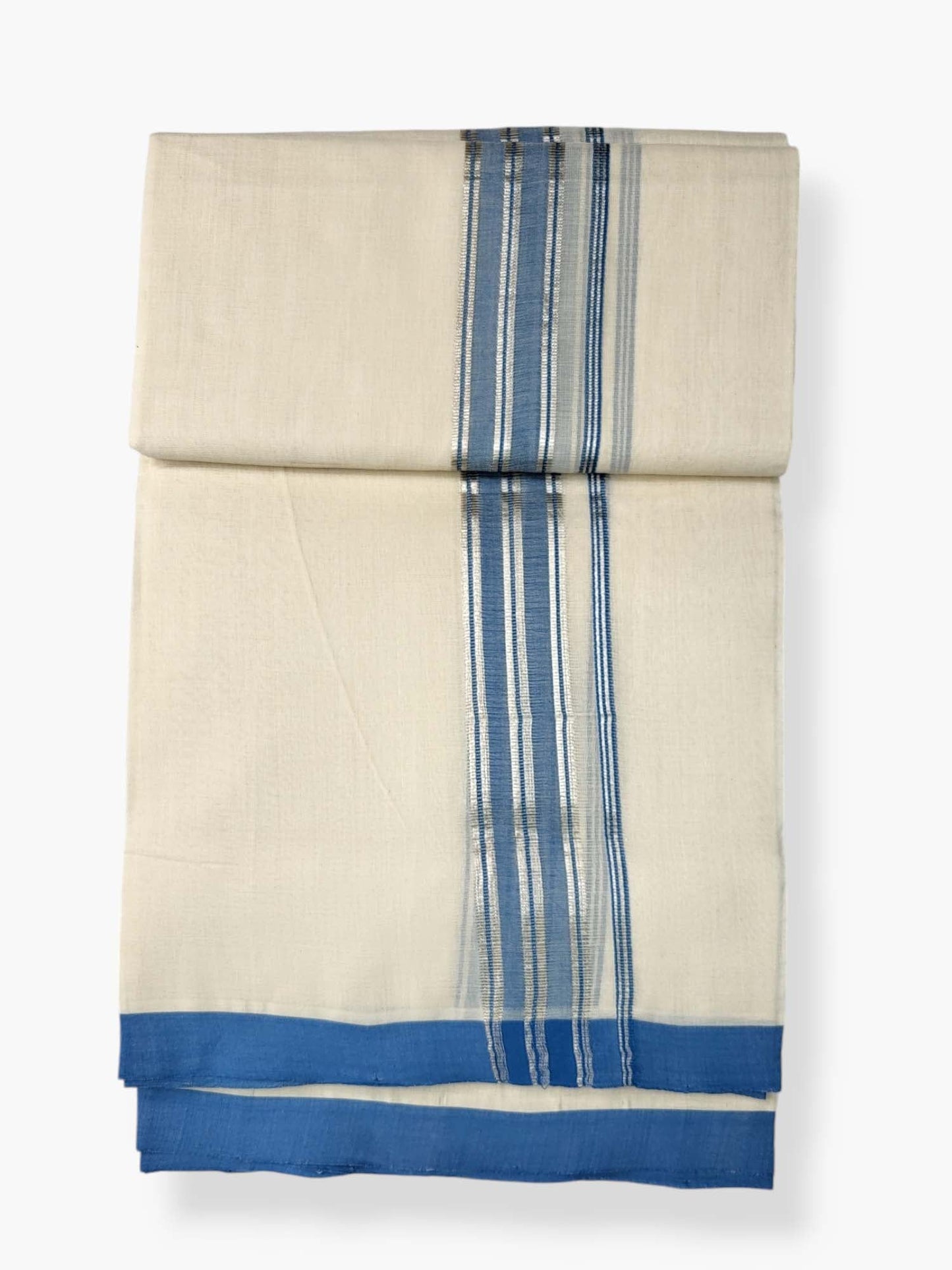  Kerala Balaramapuram Pure Cotton Handloom Mundu/Dhoti 