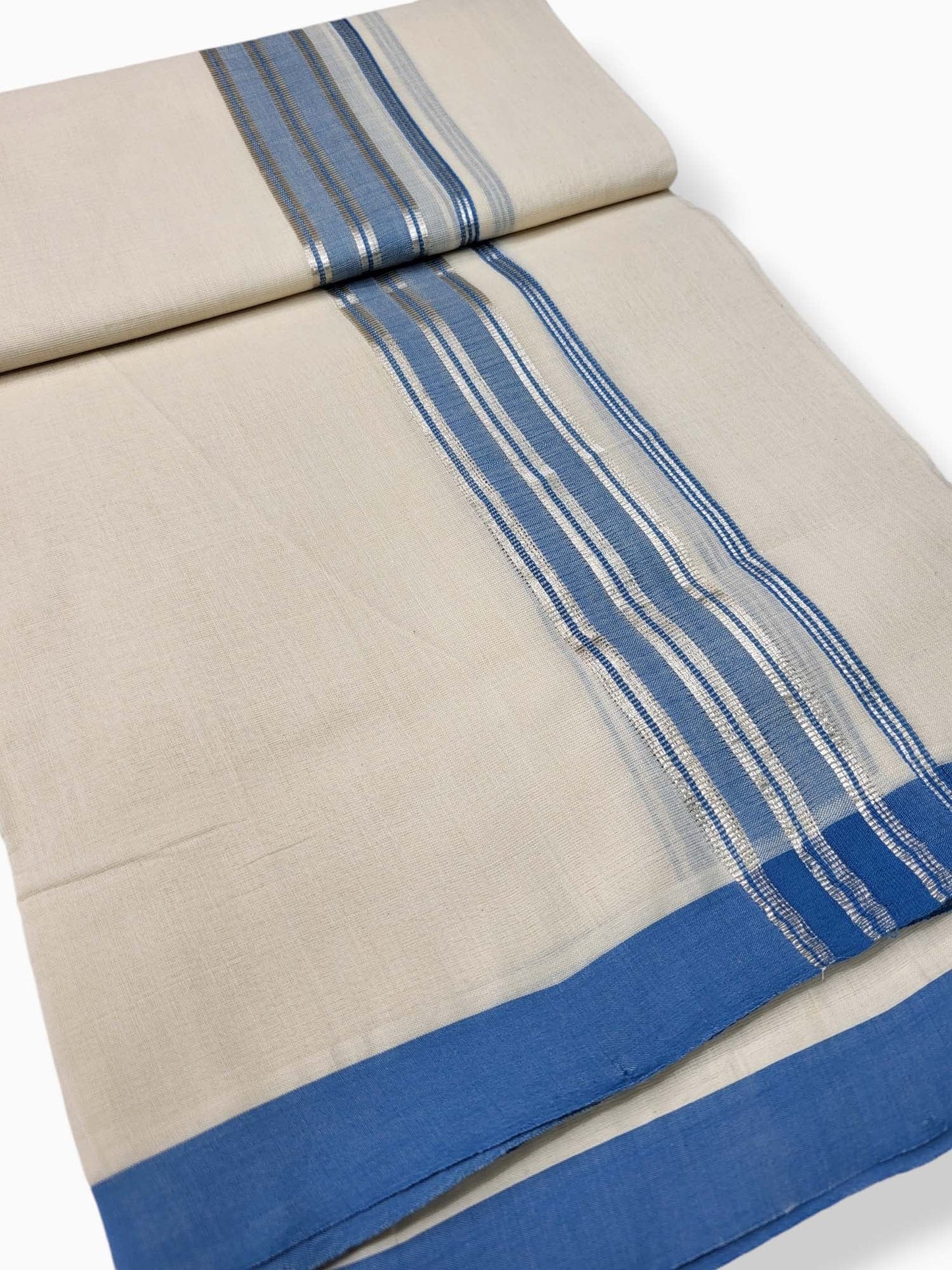  Kerala Balaramapuram Pure Cotton Handloom Mundu/Dhoti 