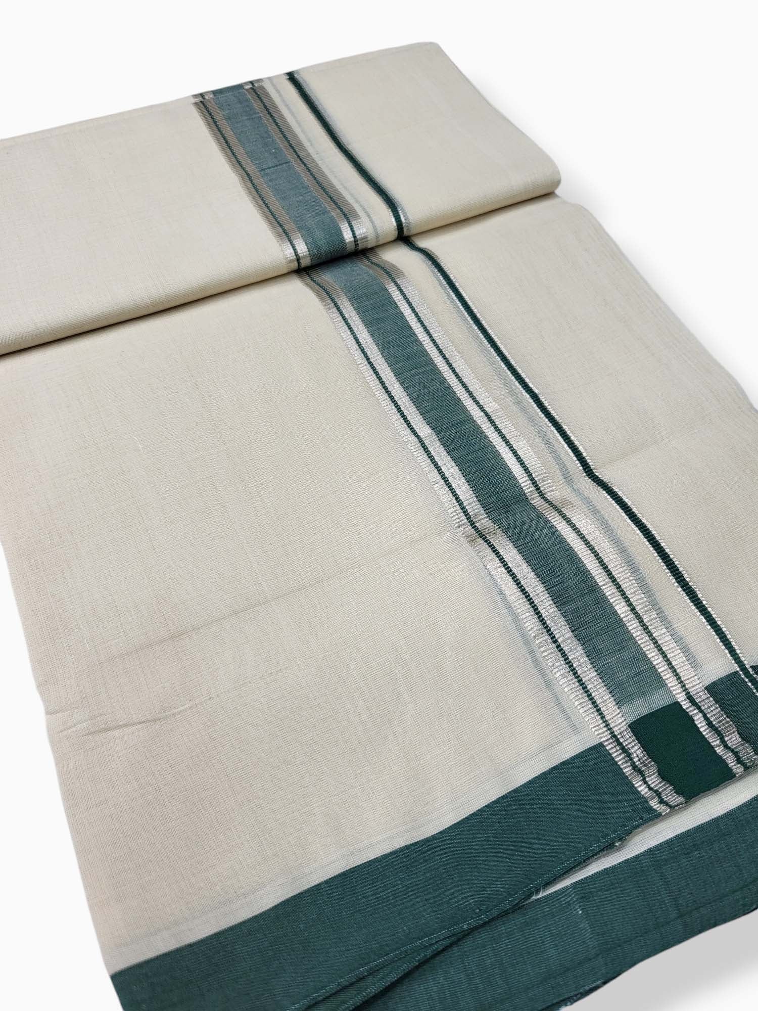  Kerala Balaramapuram Pure Cotton Handloom Mundu/Dhoti 