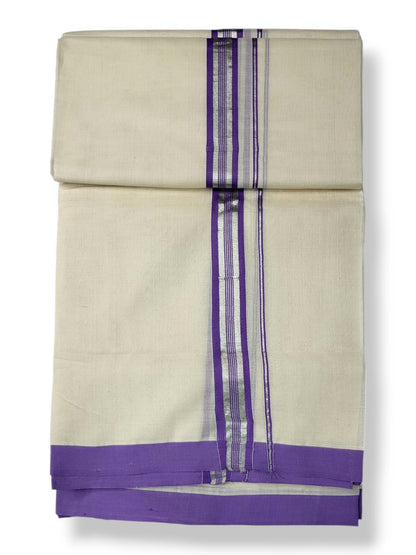  Kerala Balaramapuram Pure Cotton Handloom Mundu/Dhoti 