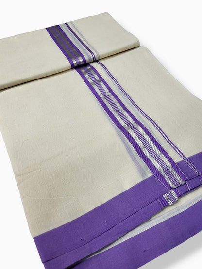  Kerala Balaramapuram Pure Cotton Handloom Mundu/Dhoti 