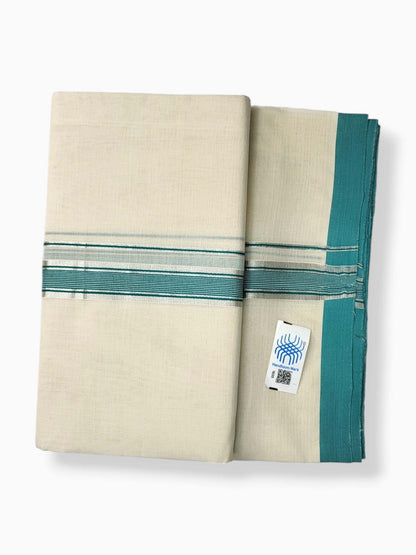  Kerala Balaramapuram Pure Cotton Handloom Mundu/Dhoti 