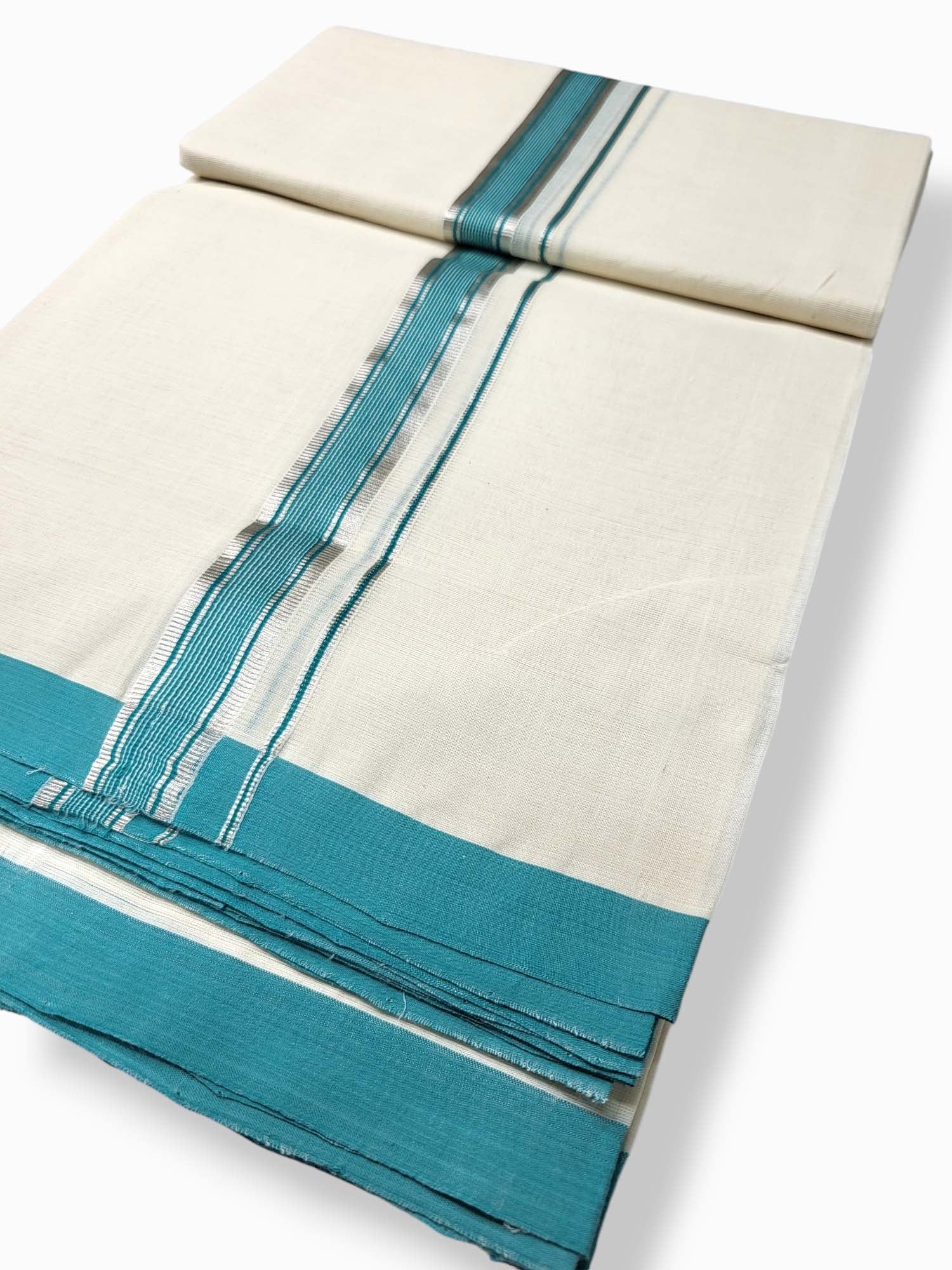  Kerala Balaramapuram Pure Cotton Handloom Mundu/Dhoti 