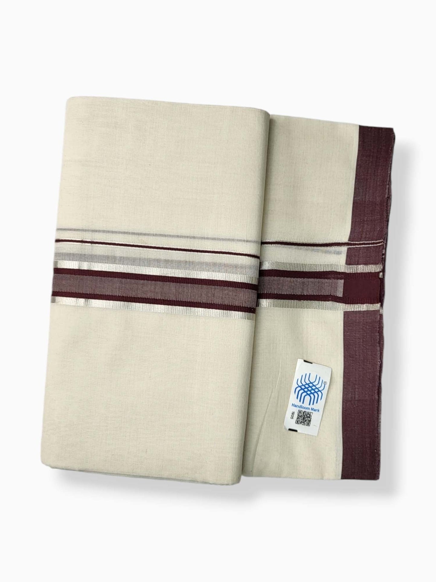  Kerala Balaramapuram Pure Cotton Handloom Mundu/Dhoti 