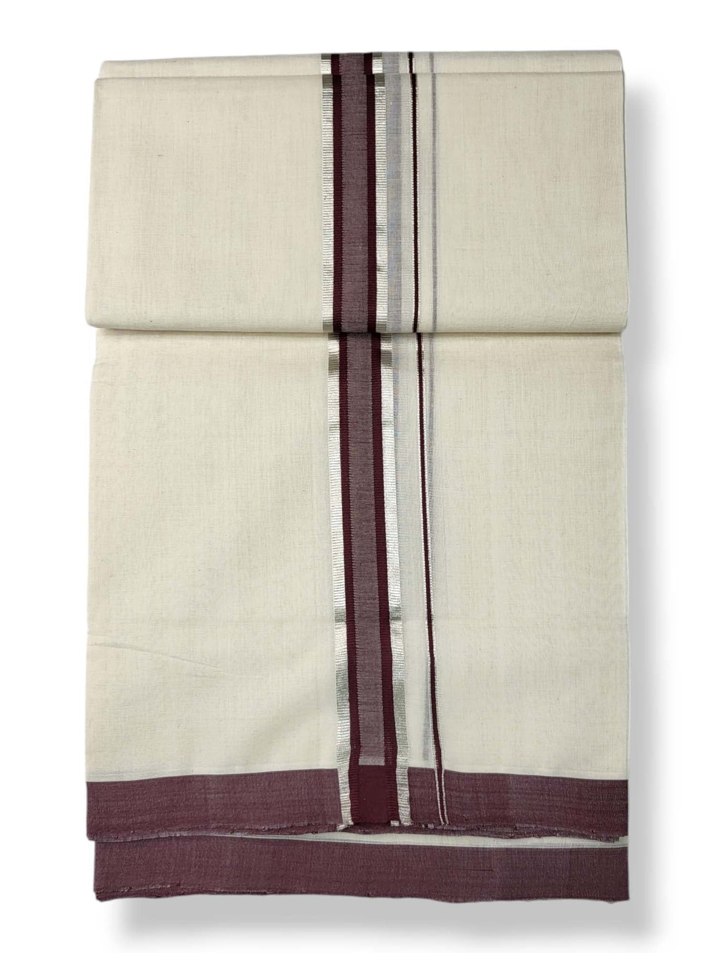  Kerala Balaramapuram Pure Cotton Handloom Mundu/Dhoti 