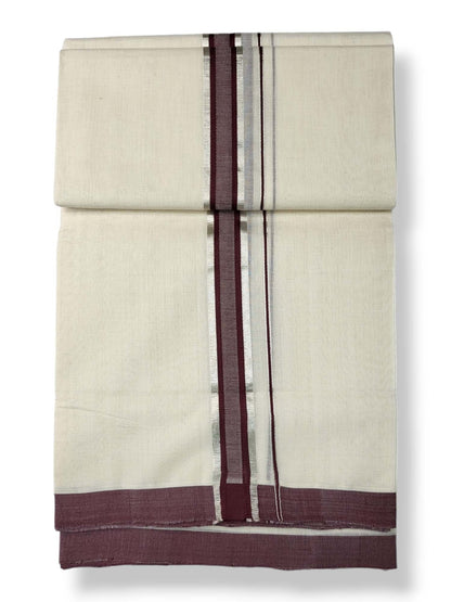  Kerala Balaramapuram Pure Cotton Handloom Mundu/Dhoti 