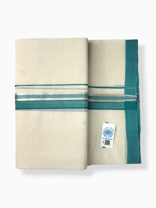  Kerala Balaramapuram Pure Cotton Handloom Mundu/Dhoti 