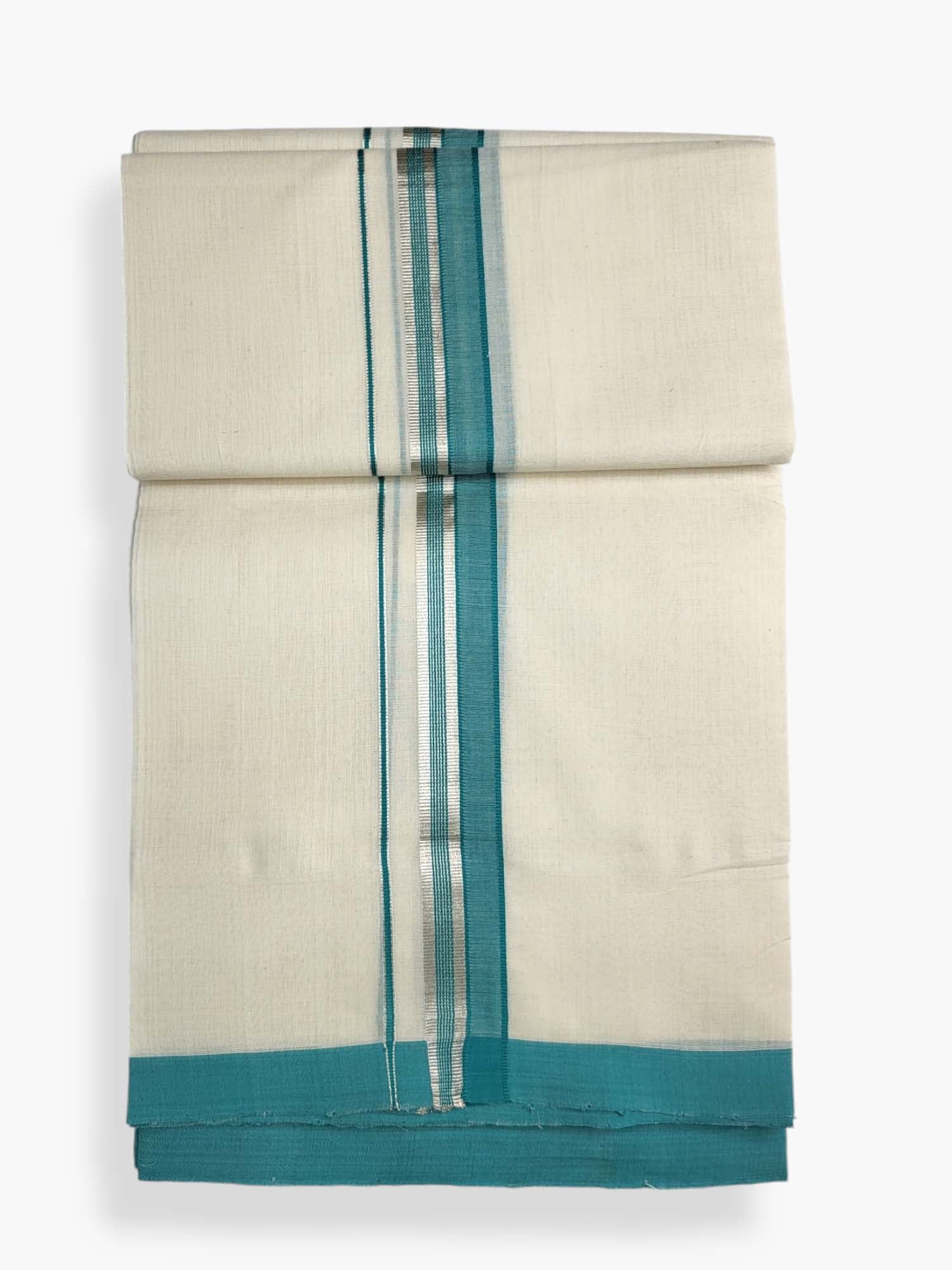  Kerala Balaramapuram Pure Cotton Handloom Mundu/Dhoti 