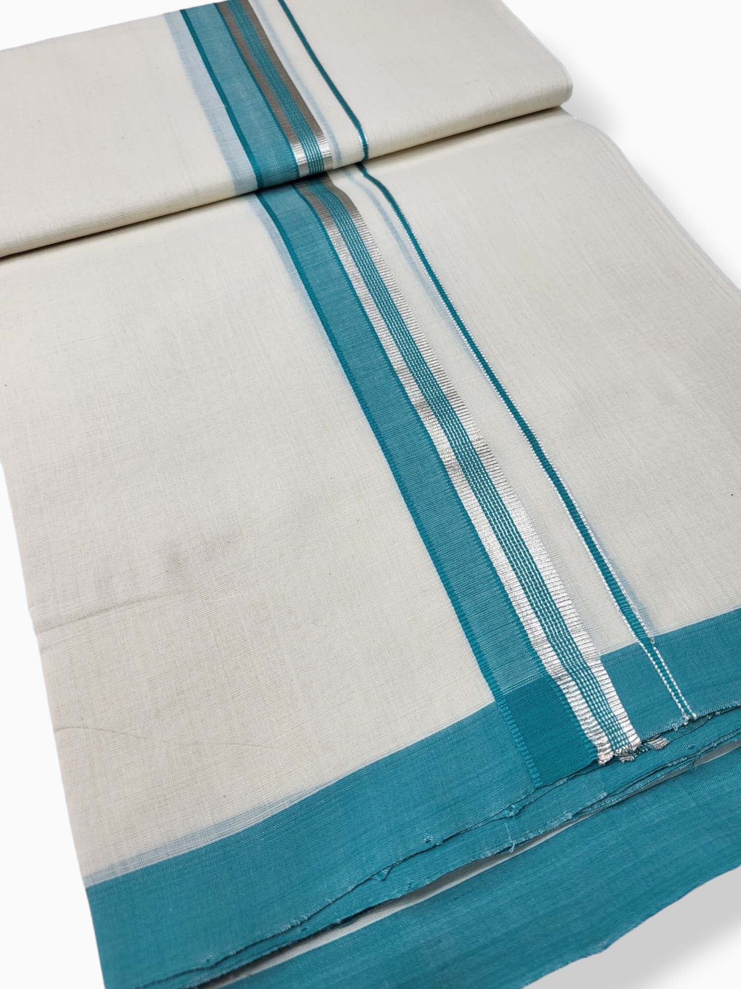  Kerala Balaramapuram Pure Cotton Handloom Mundu/Dhoti 