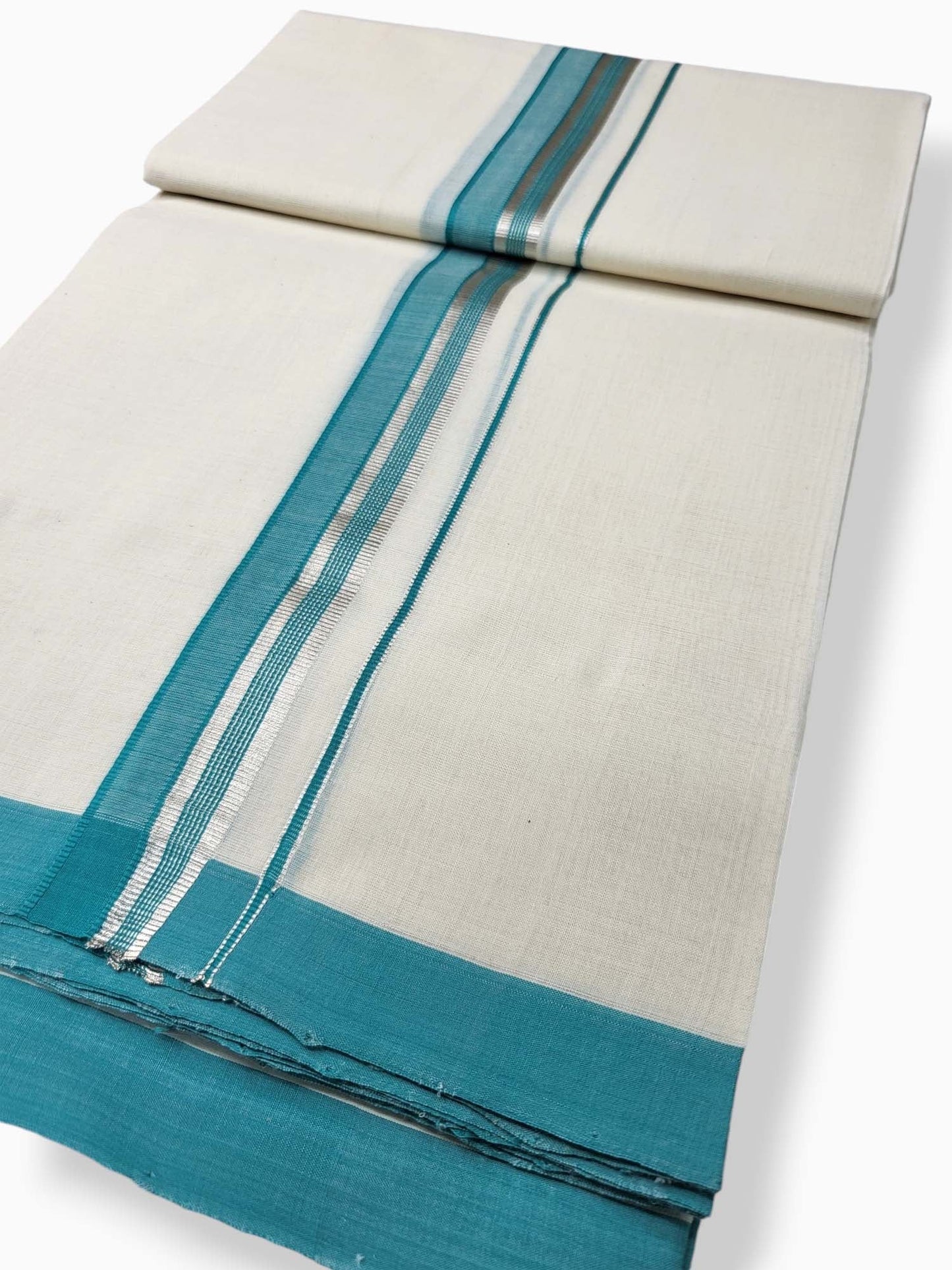  Kerala Balaramapuram Pure Cotton Handloom Mundu/Dhoti 