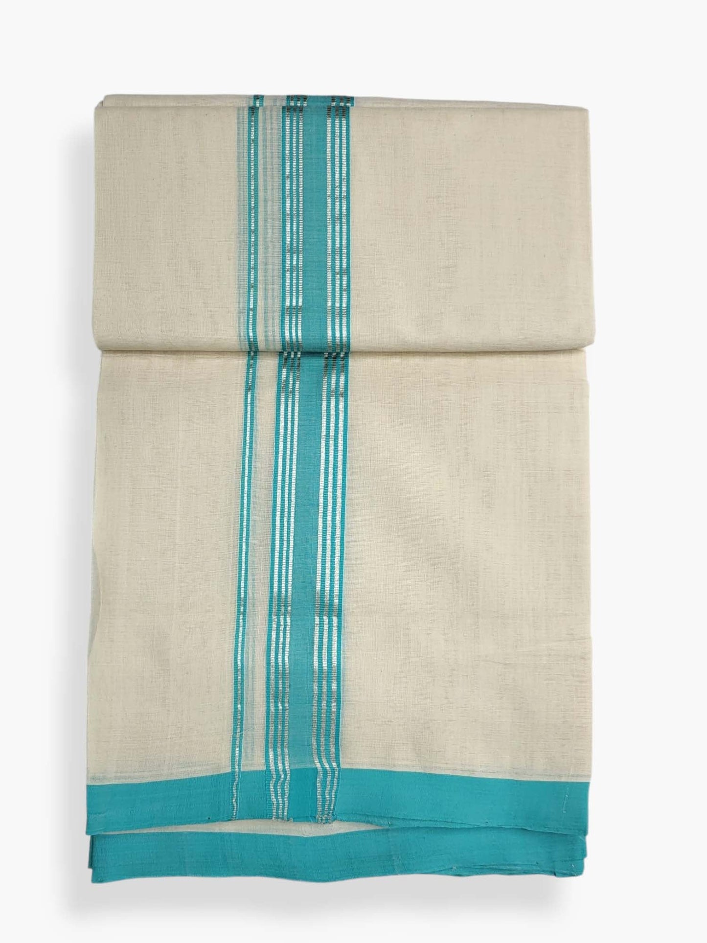  Kerala Balaramapuram Pure Cotton Handloom Mundu/Dhoti 