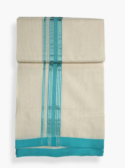  Kerala Balaramapuram Pure Cotton Handloom Mundu/Dhoti 