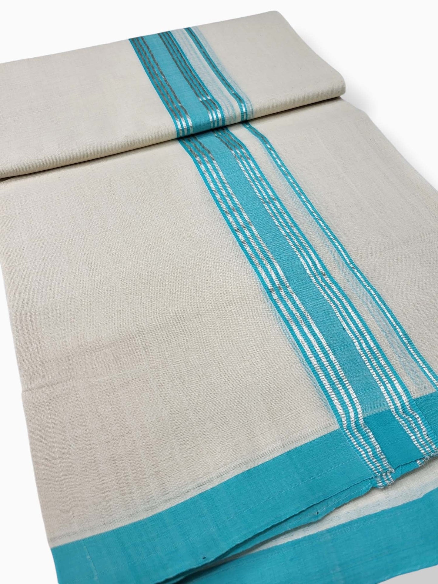  Kerala Balaramapuram Pure Cotton Handloom Mundu/Dhoti 