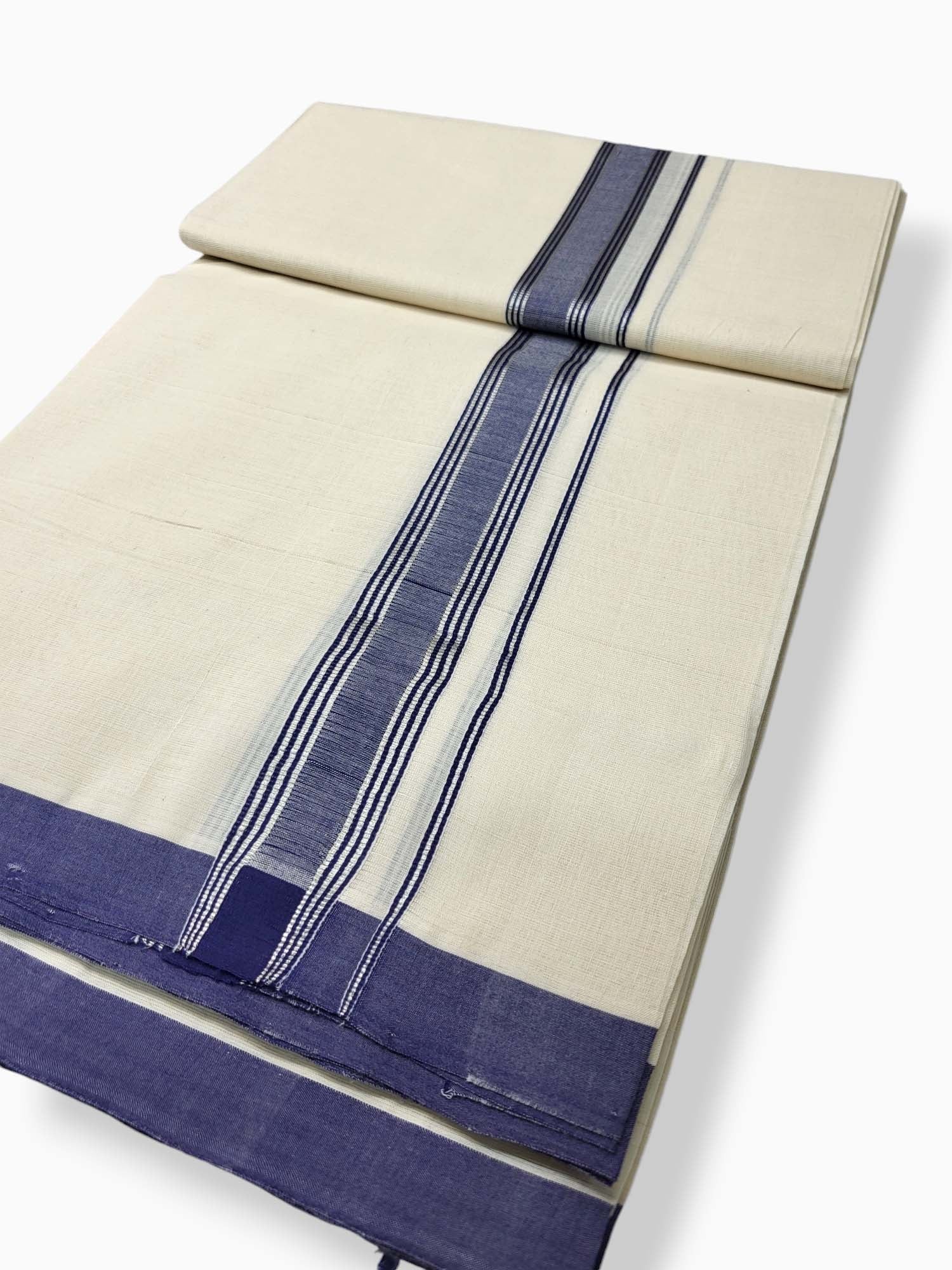  Kerala Balaramapuram Pure Cotton Handloom Mundu/Dhoti 