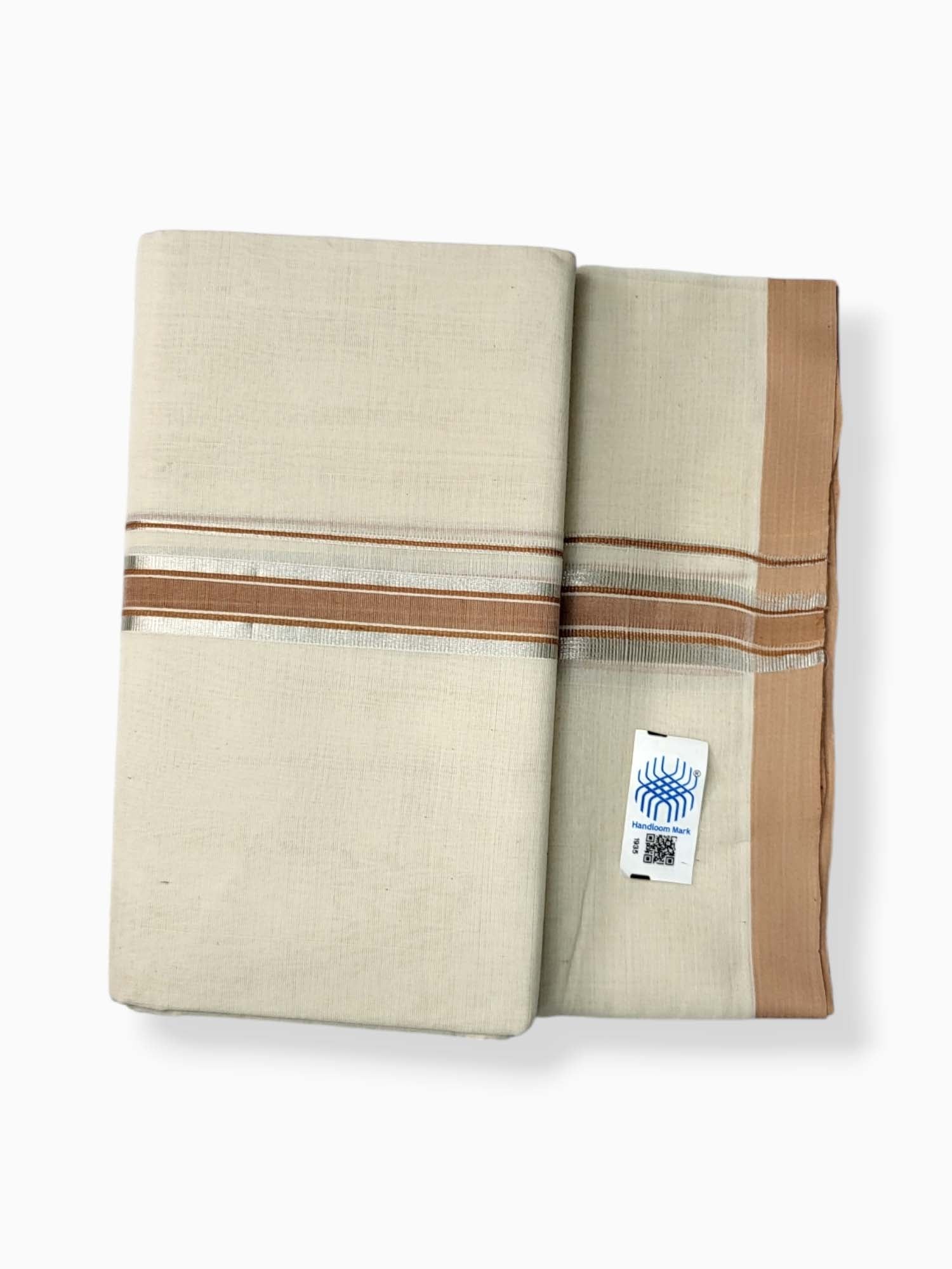  Kerala Balaramapuram Pure Cotton Handloom Mundu/Dhoti 