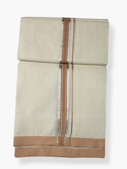  Kerala Balaramapuram Pure Cotton Handloom Mundu/Dhoti 