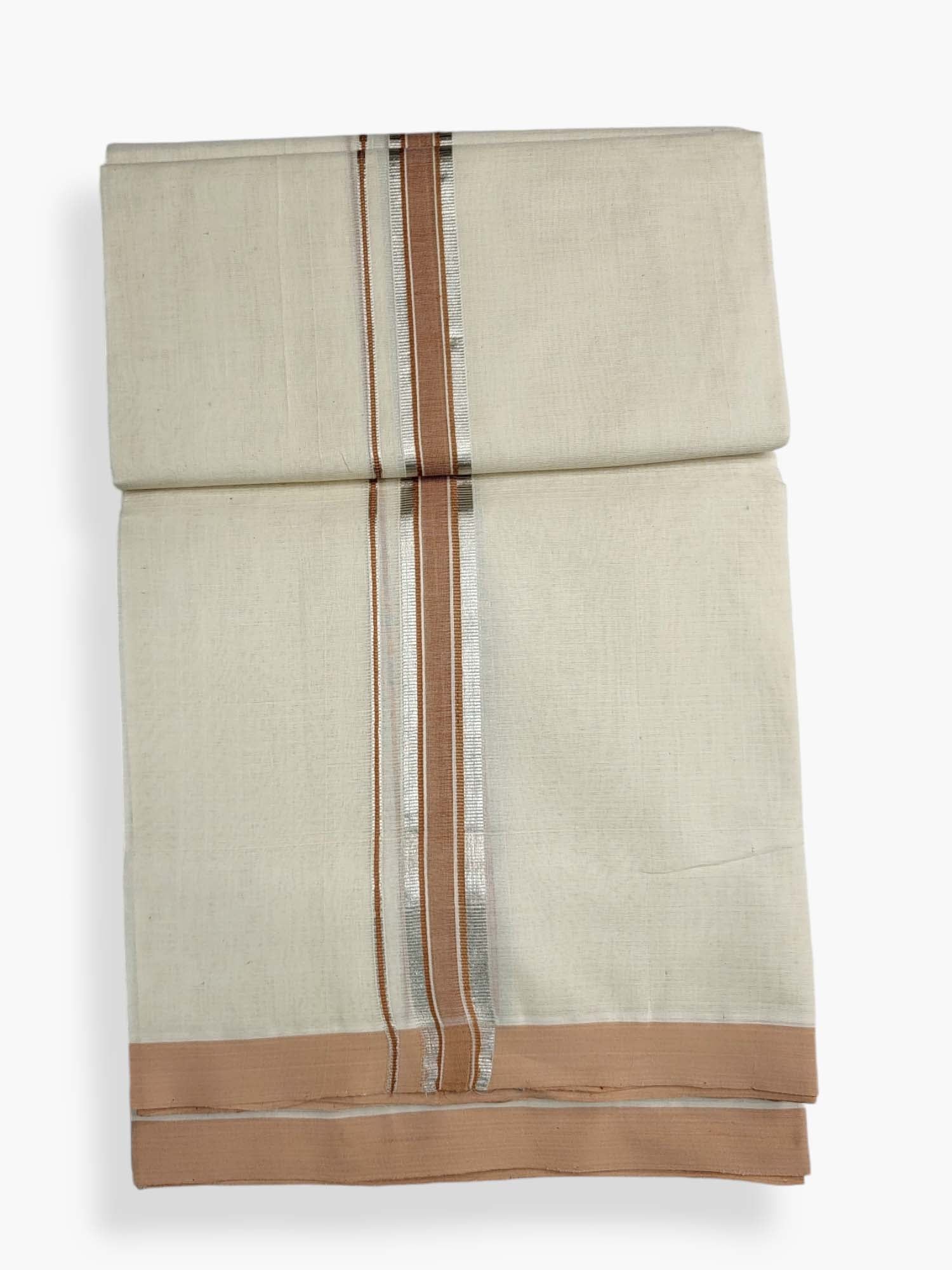  Kerala Balaramapuram Pure Cotton Handloom Mundu/Dhoti 