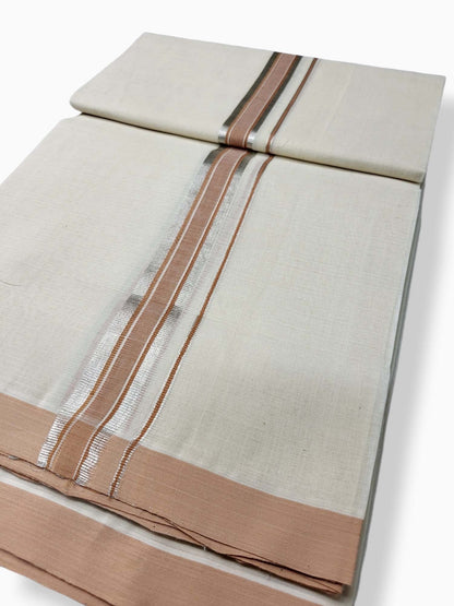  Kerala Balaramapuram Pure Cotton Handloom Mundu/Dhoti 