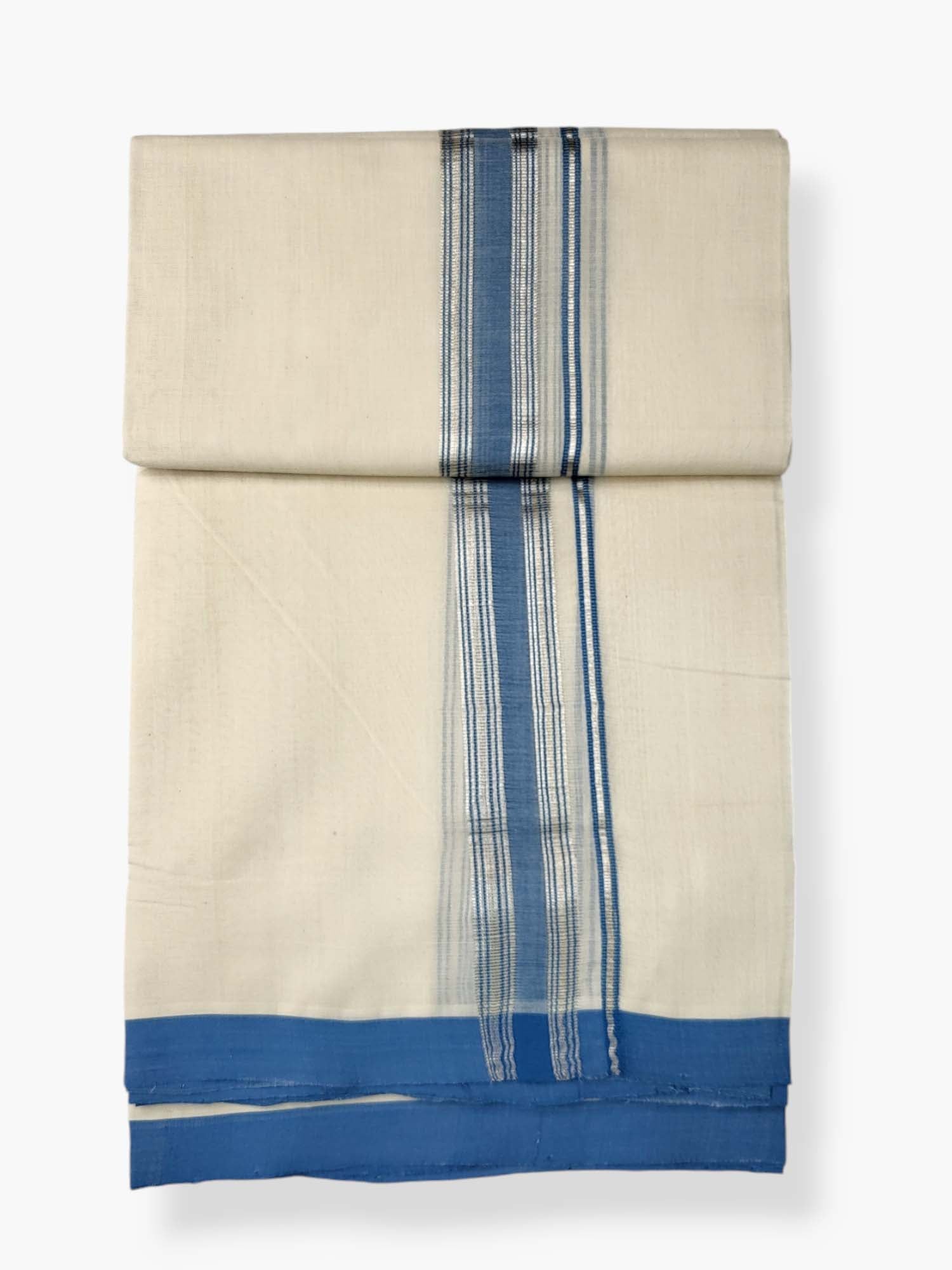  Kerala Balaramapuram Pure Cotton Handloom Mundu/Dhoti 