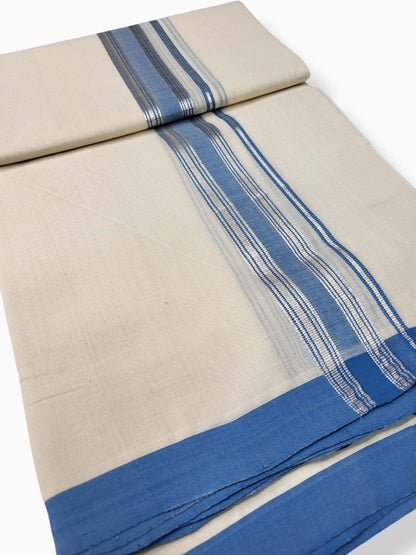  Kerala Balaramapuram Pure Cotton Handloom Mundu/Dhoti 