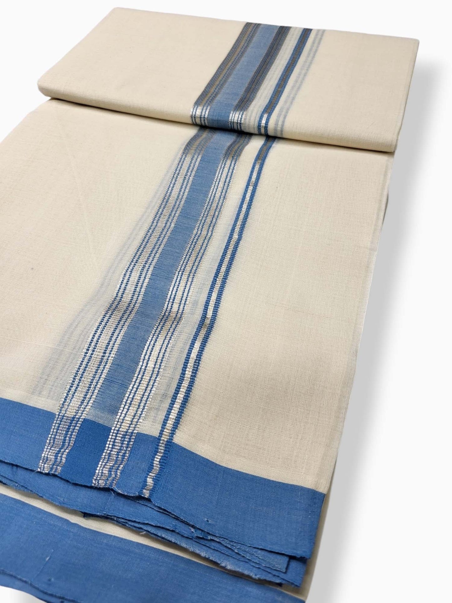  Kerala Balaramapuram Pure Cotton Handloom Mundu/Dhoti 