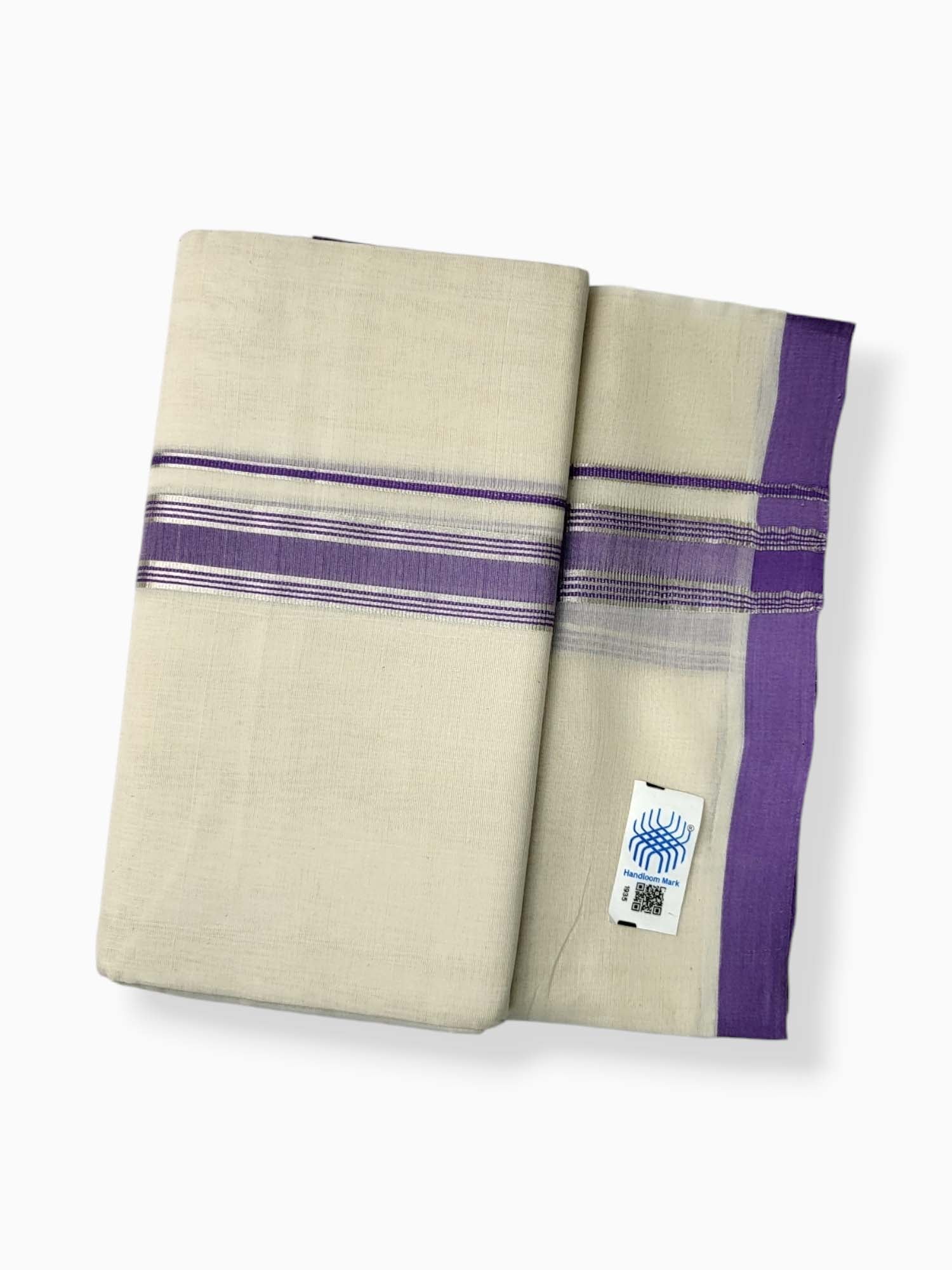  Kerala Balaramapuram Pure Cotton Handloom Mundu/Dhoti 