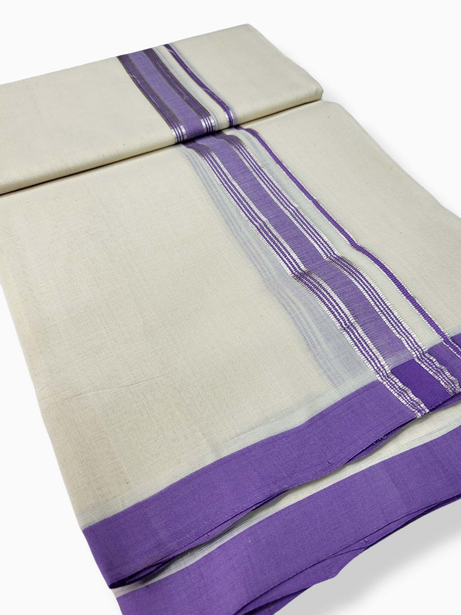  Kerala Balaramapuram Pure Cotton Handloom Mundu/Dhoti 