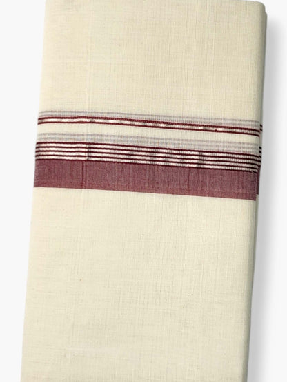  Kerala Balaramapuram Pure Cotton Handloom Mundu/Dhoti 