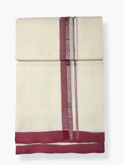  Kerala Balaramapuram Pure Cotton Handloom Mundu/Dhoti 