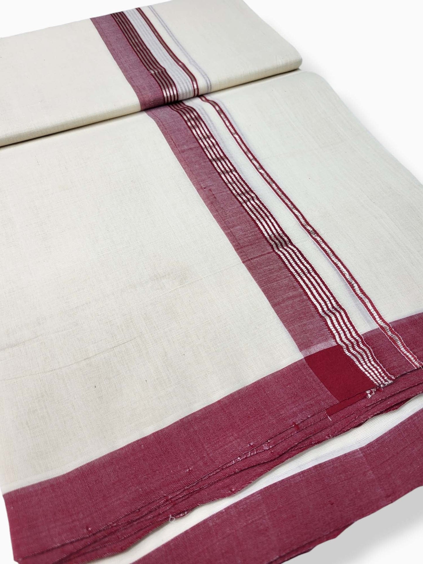  Kerala Balaramapuram Pure Cotton Handloom Mundu/Dhoti 