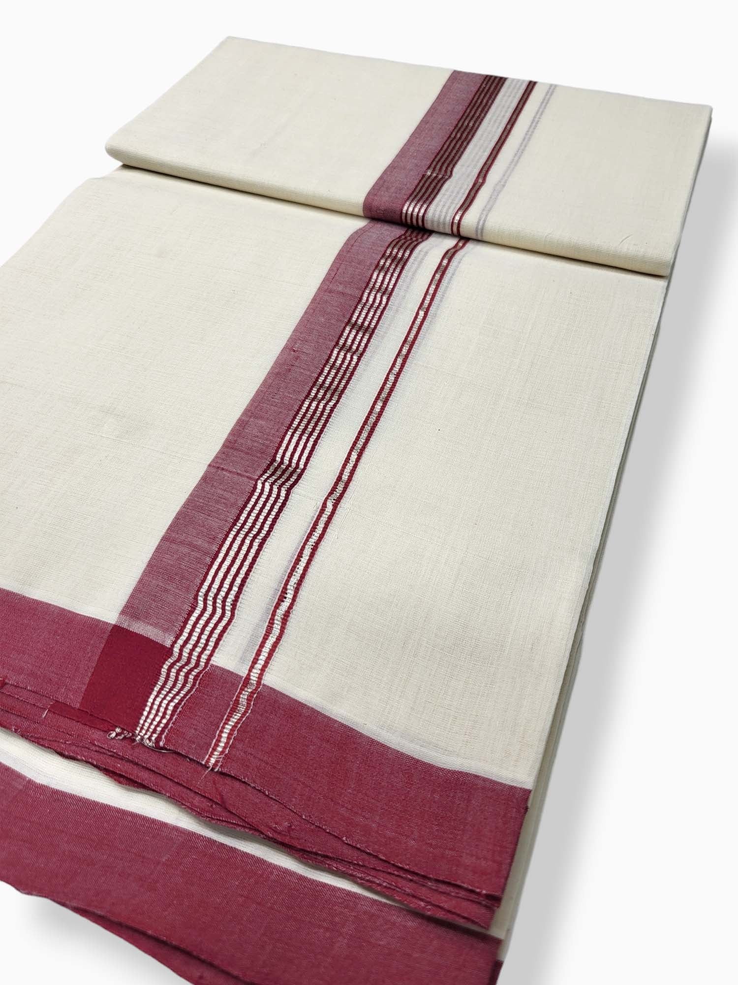  Kerala Balaramapuram Pure Cotton Handloom Mundu/Dhoti 