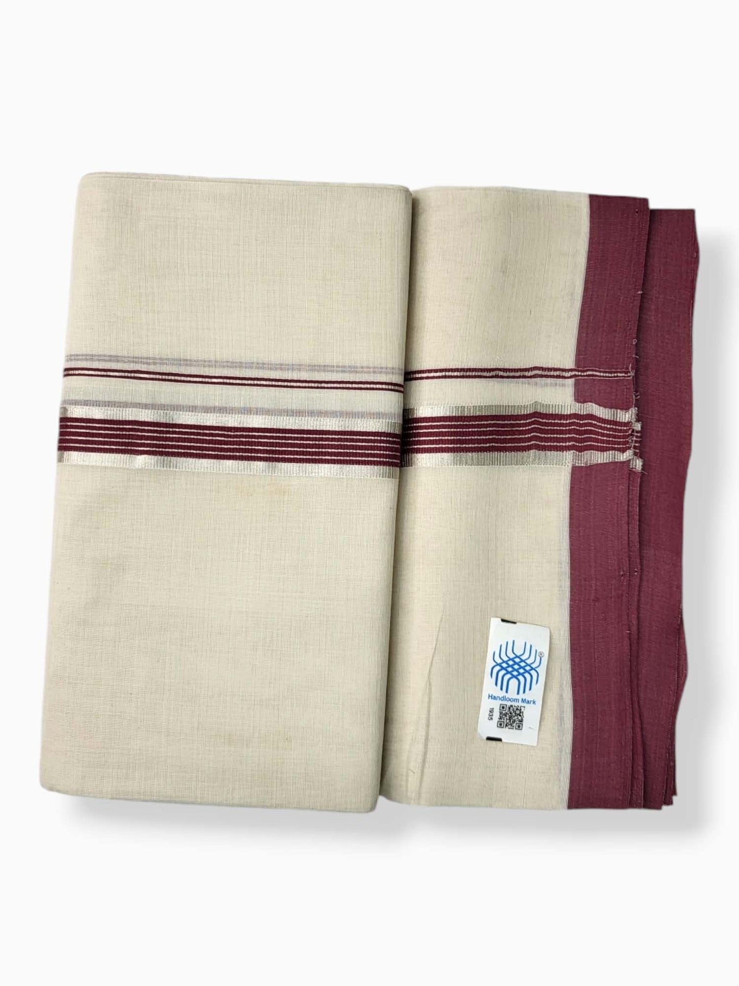  Kerala Balaramapuram Pure Cotton Handloom Mundu/Dhoti 