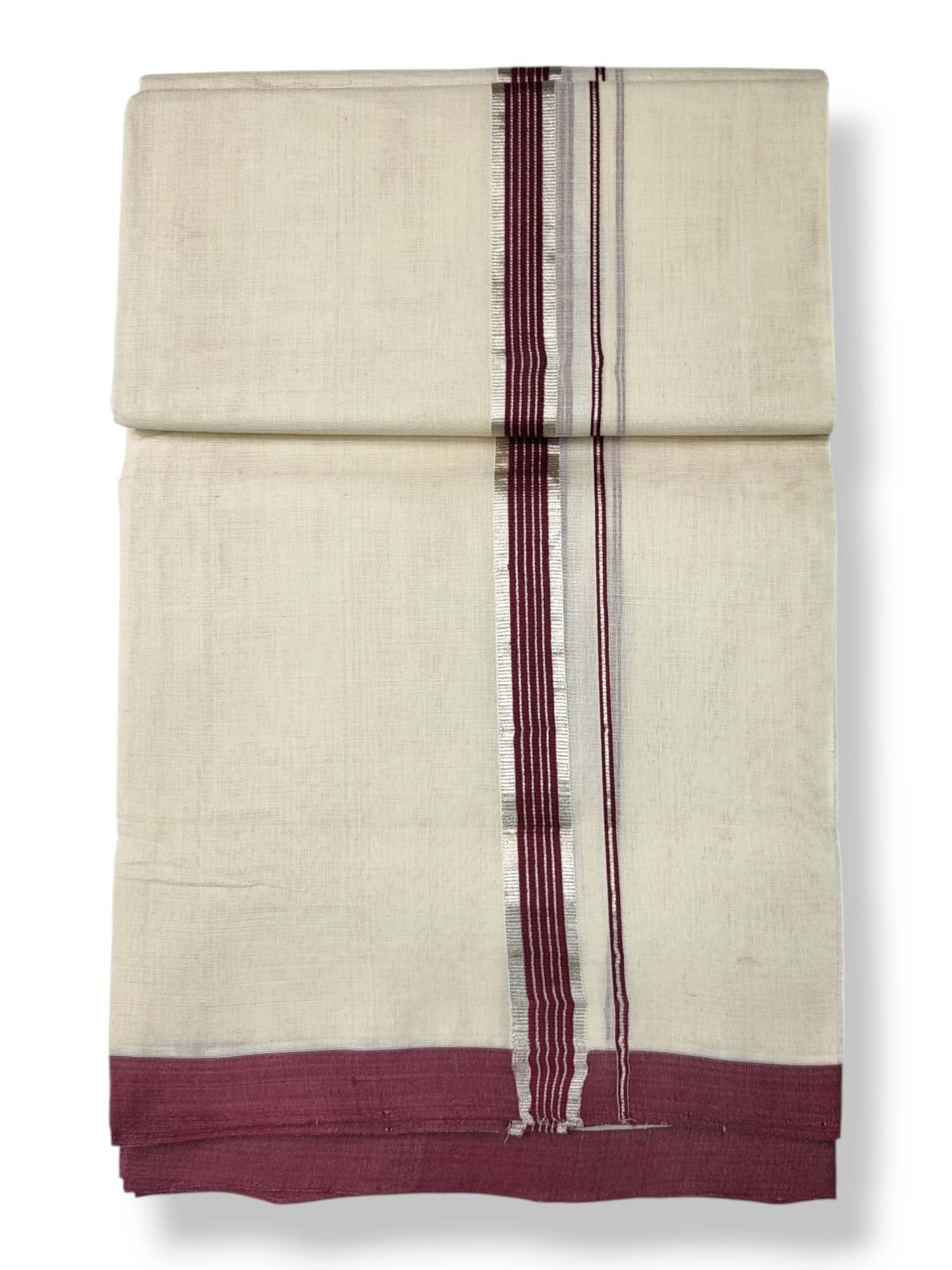  Kerala Balaramapuram Pure Cotton Handloom Mundu/Dhoti 