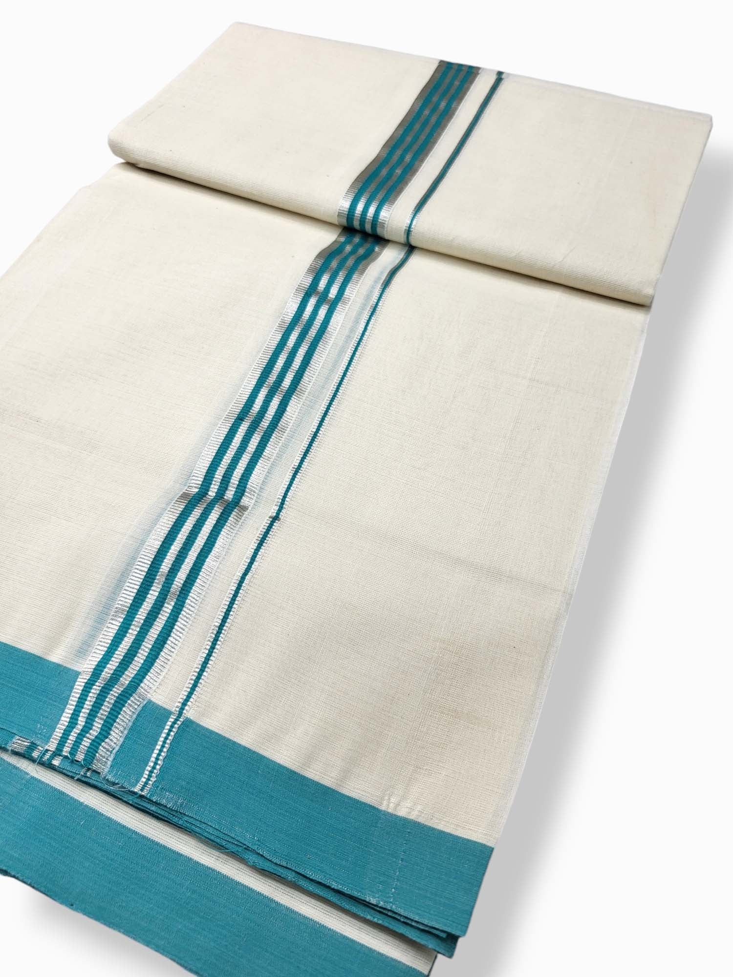  Kerala Balaramapuram Pure Cotton Handloom Mundu/Dhoti 