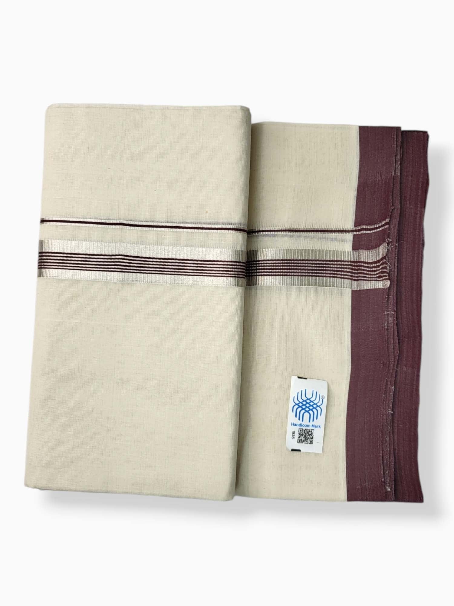  Kerala Balaramapuram Pure Cotton Handloom Mundu/Dhoti 