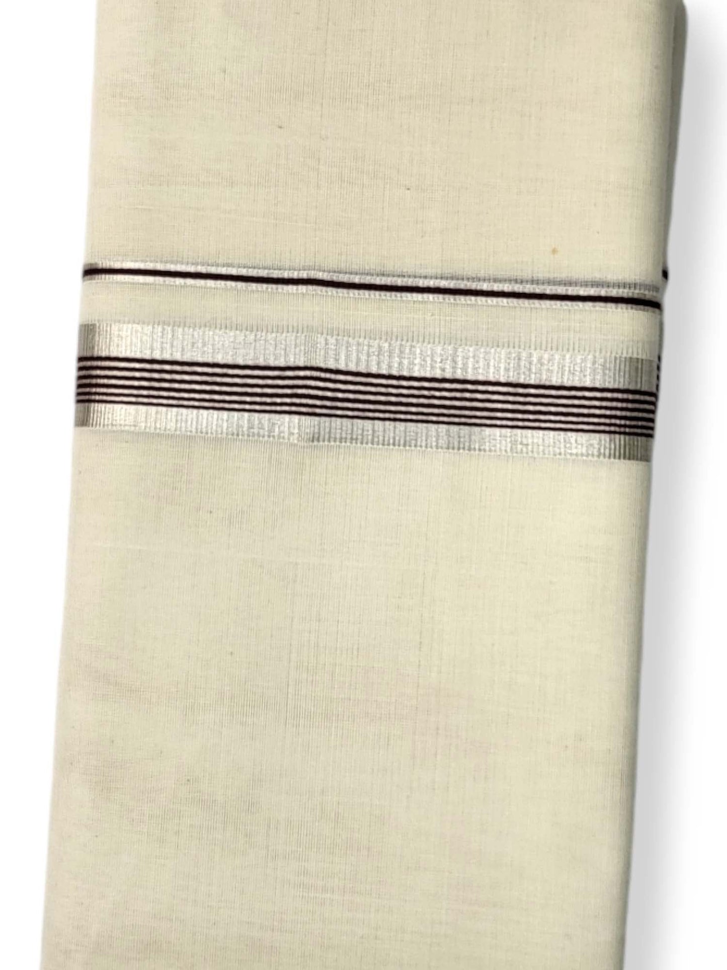  Kerala Balaramapuram Pure Cotton Handloom Mundu/Dhoti 