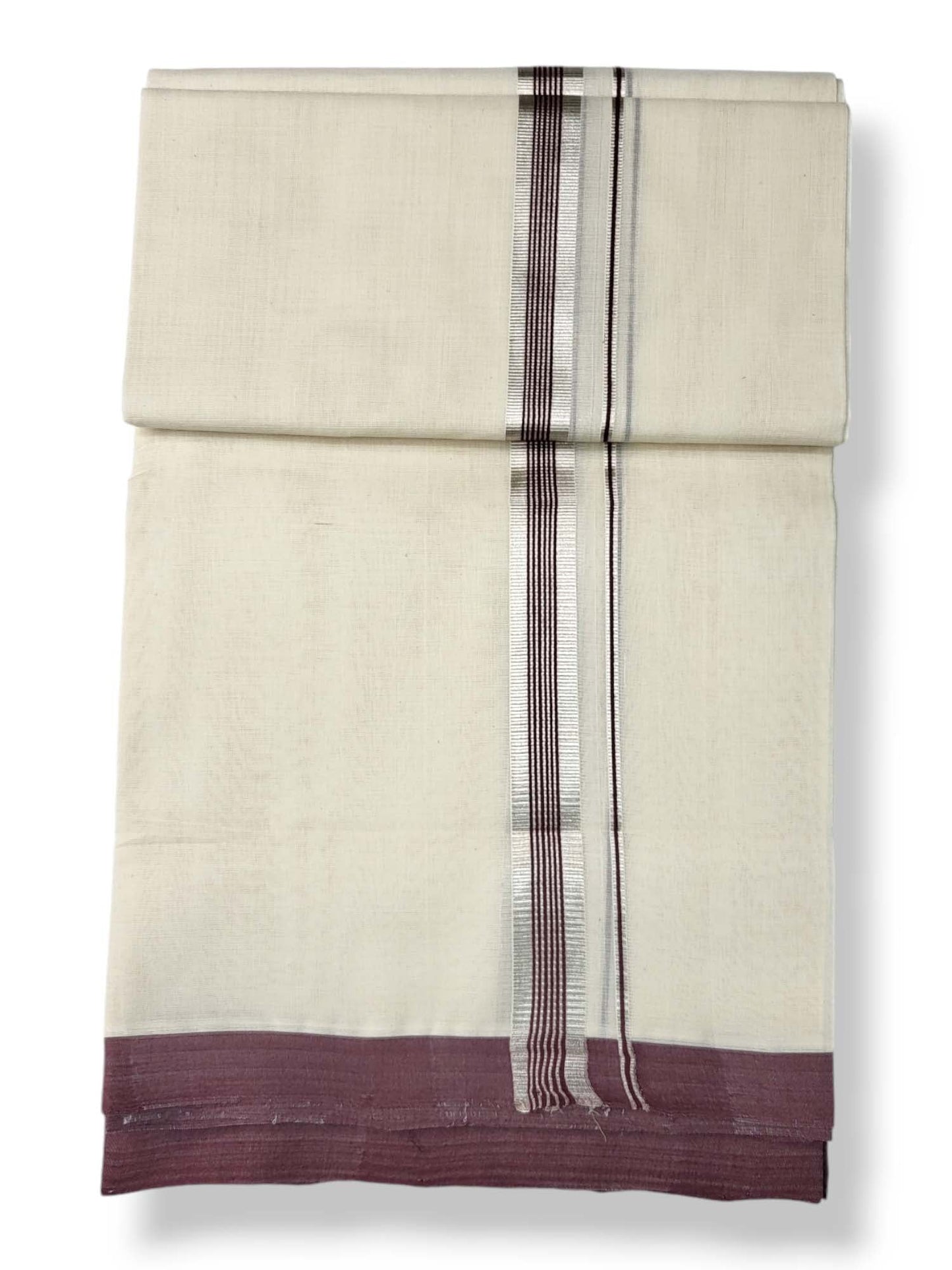  Kerala Balaramapuram Pure Cotton Handloom Mundu/Dhoti 