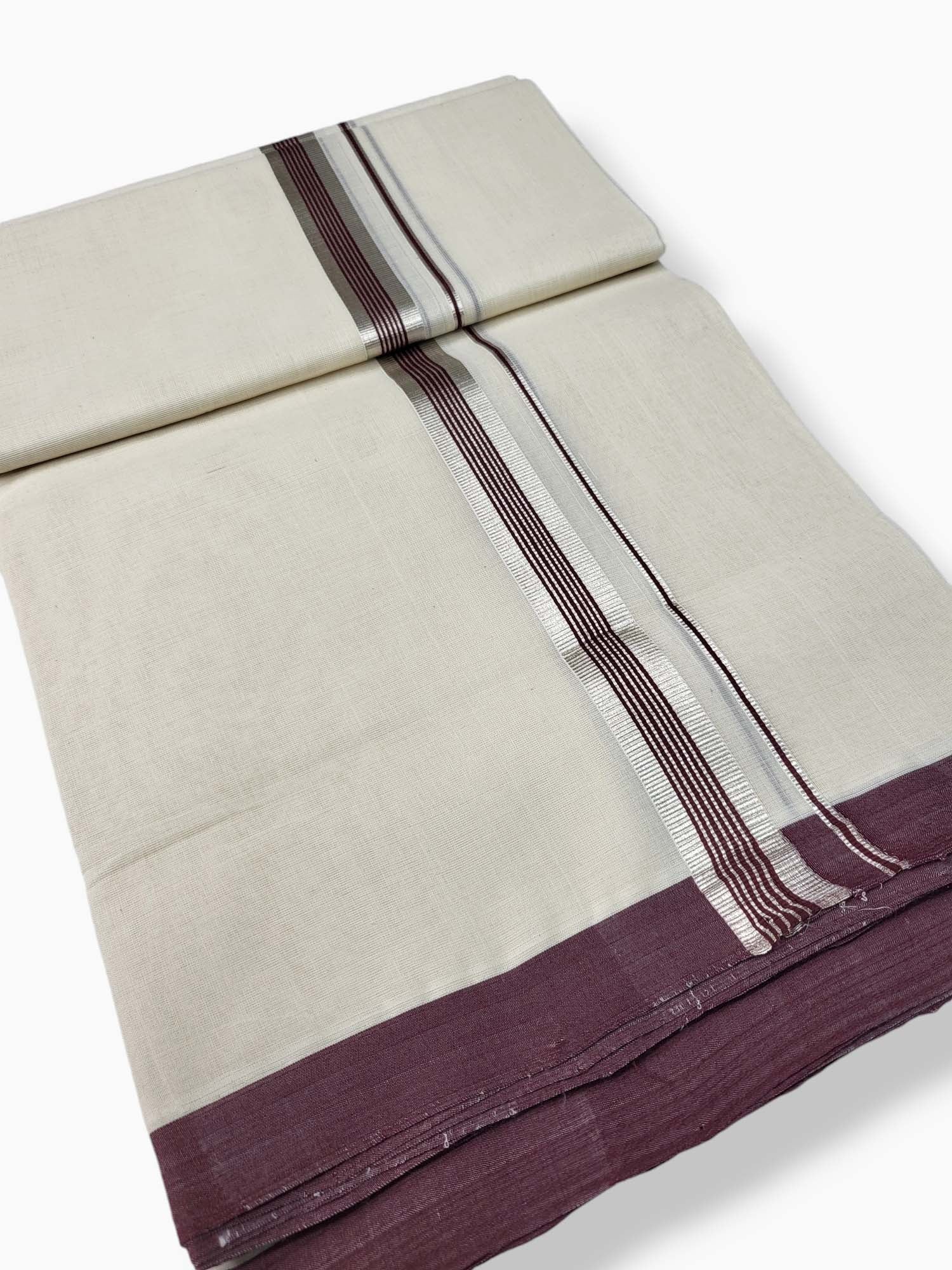  Kerala Balaramapuram Pure Cotton Handloom Mundu/Dhoti 