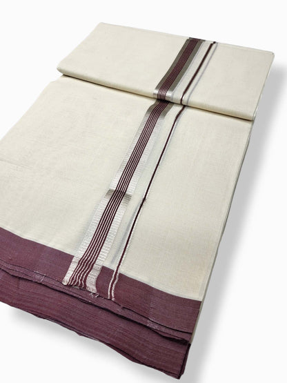  Kerala Balaramapuram Pure Cotton Handloom Mundu/Dhoti 