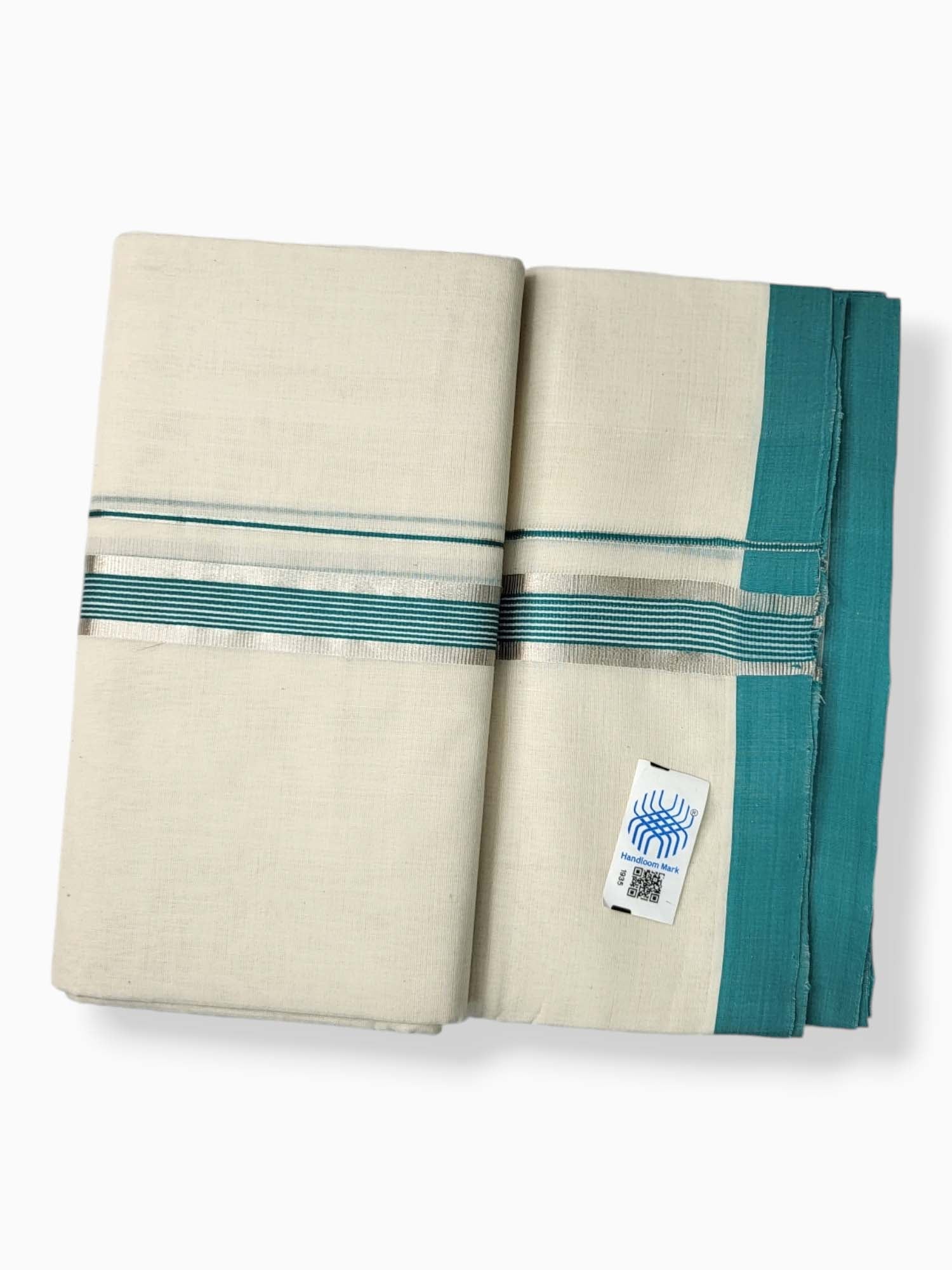  Kerala Balaramapuram Pure Cotton Handloom Mundu/Dhoti 