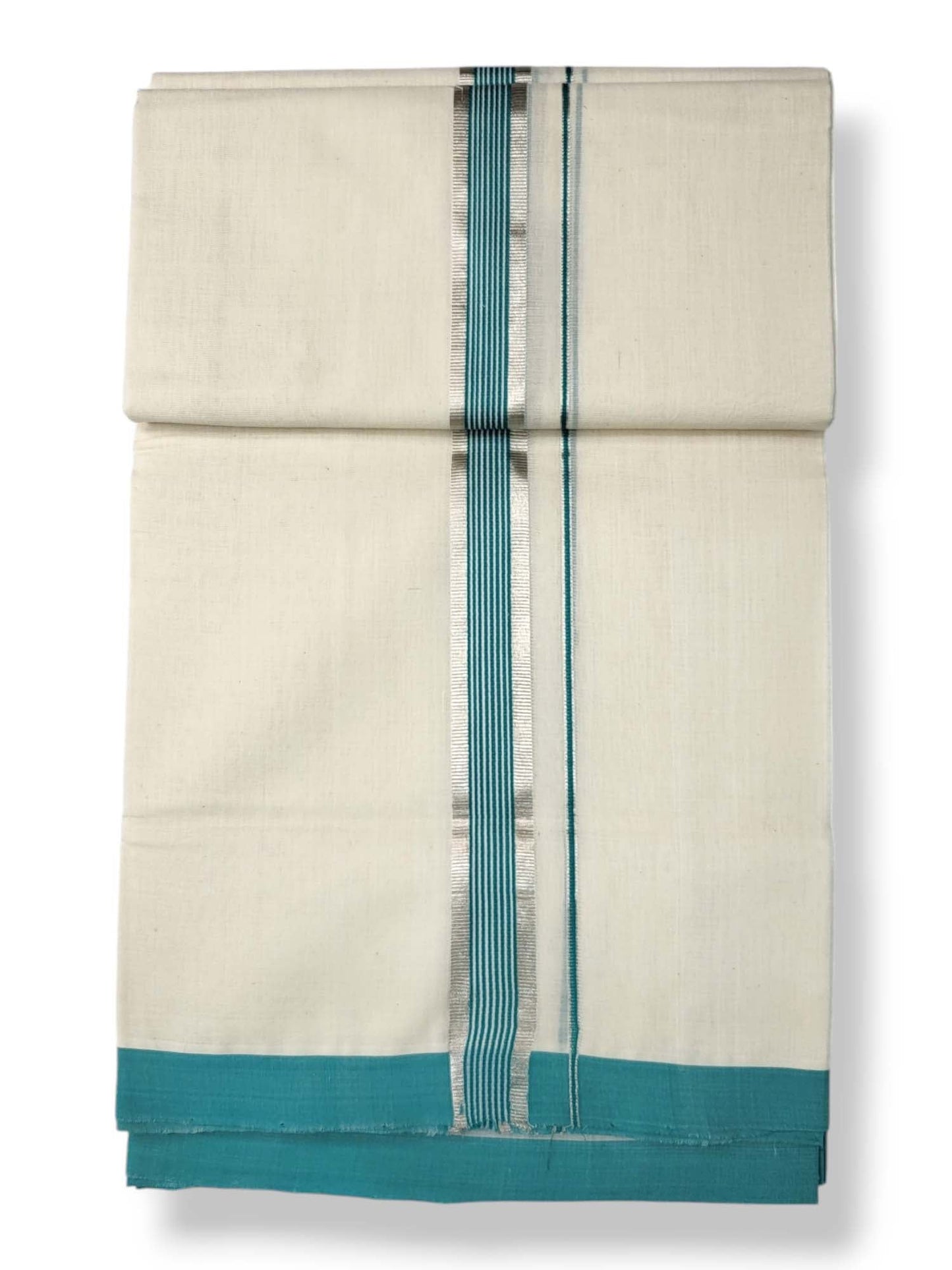  Kerala Balaramapuram Pure Cotton Handloom Mundu/Dhoti 