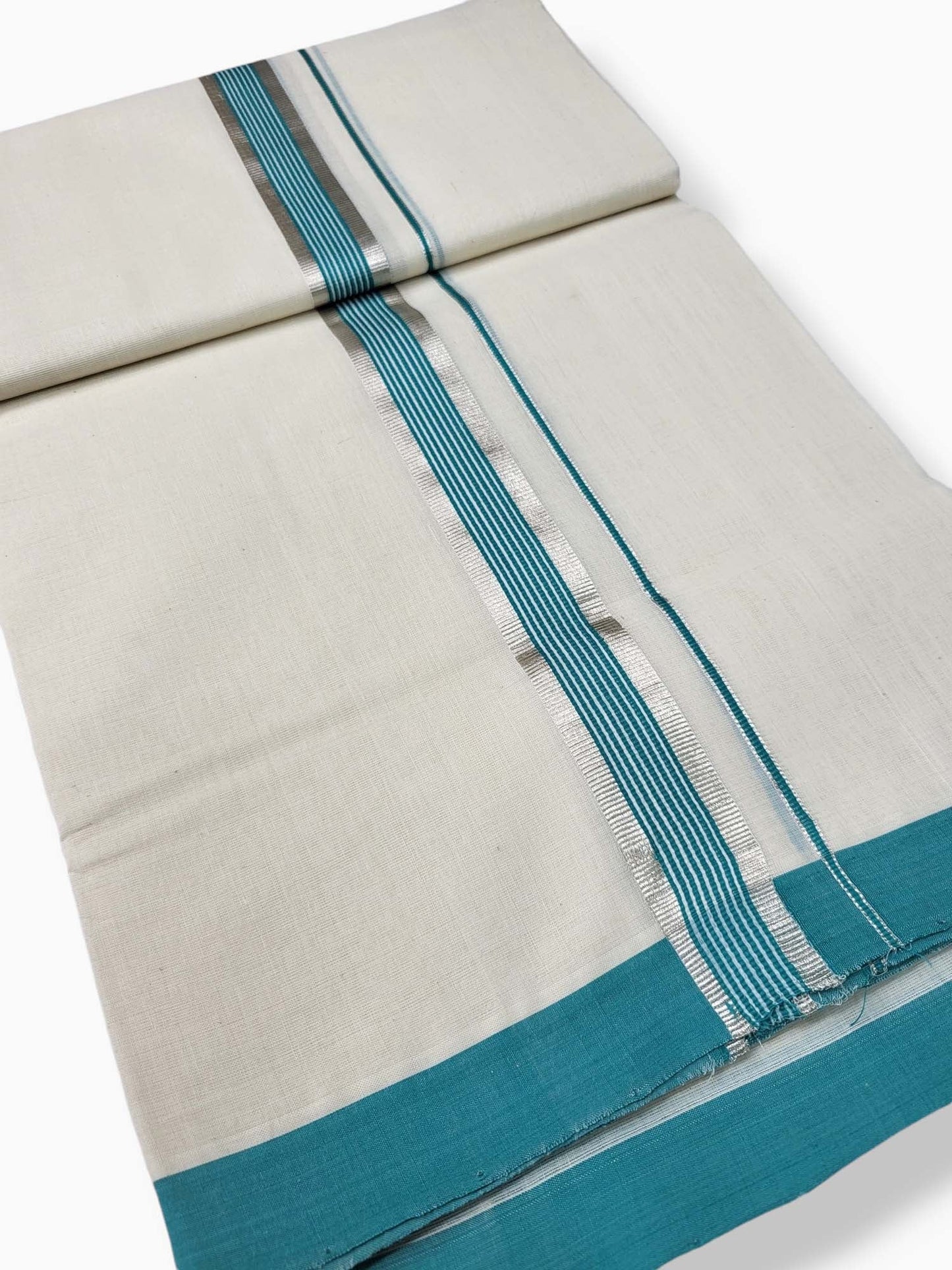  Kerala Balaramapuram Pure Cotton Handloom Mundu/Dhoti 