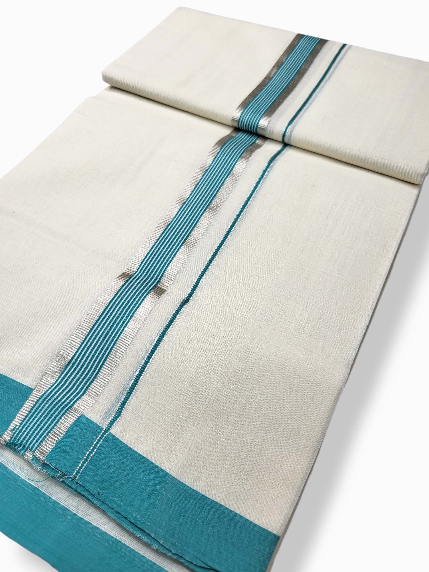  Kerala Balaramapuram Pure Cotton Handloom Mundu/Dhoti 