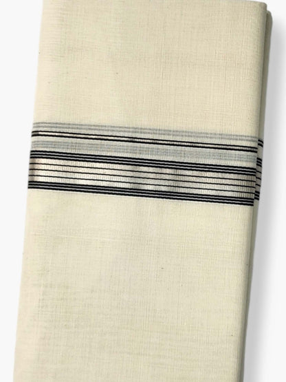  Kerala Balaramapuram Pure Cotton Handloom Mundu/Dhoti 