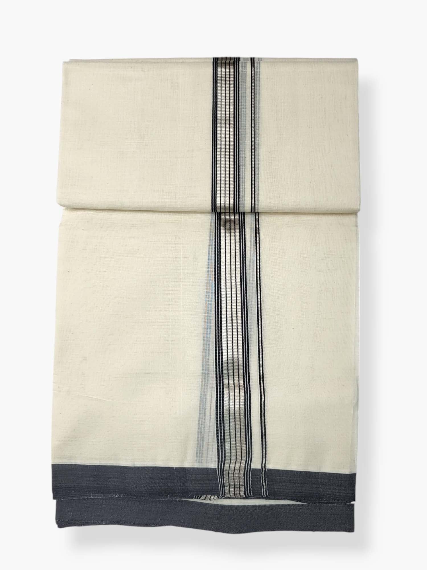  Kerala Balaramapuram Pure Cotton Handloom Mundu/Dhoti 