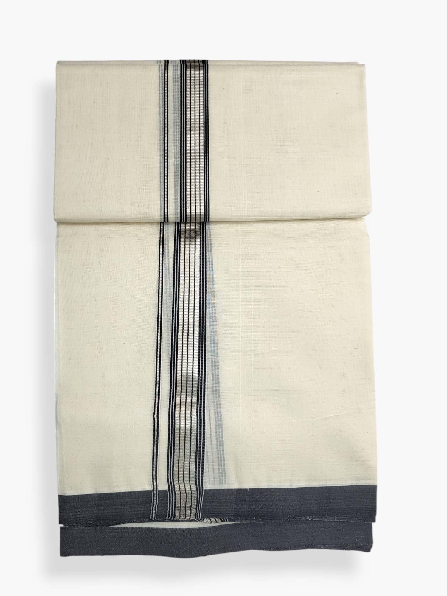  Kerala Balaramapuram Pure Cotton Handloom Mundu/Dhoti 