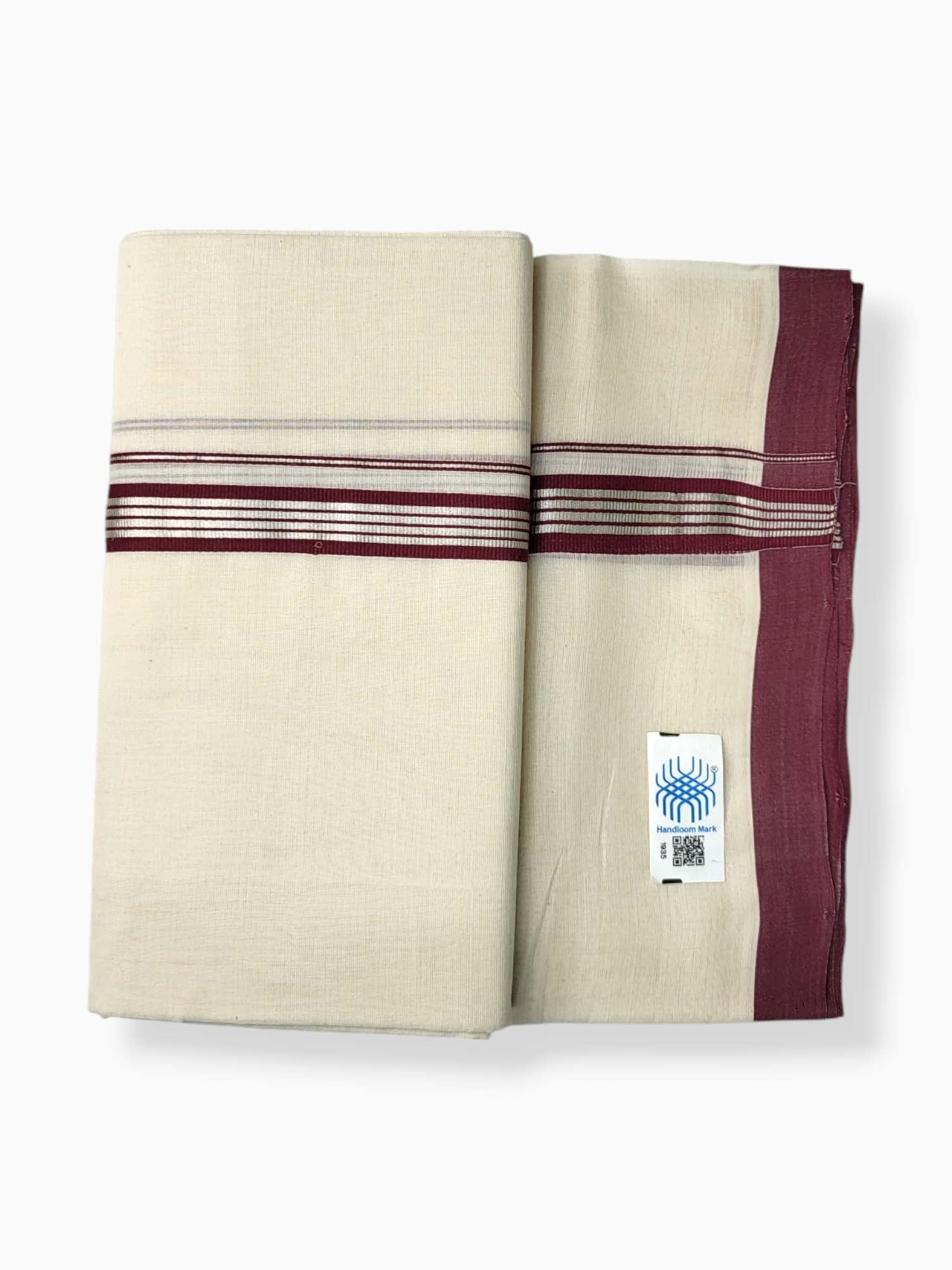  Kerala Balaramapuram Pure Cotton Handloom Mundu/Dhoti 